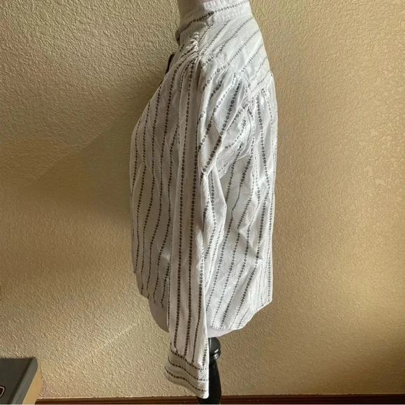 Palo Duro Vintage Western Shirt Button Down Striped White Black 100% Cotton: L - Picture 4 of 13